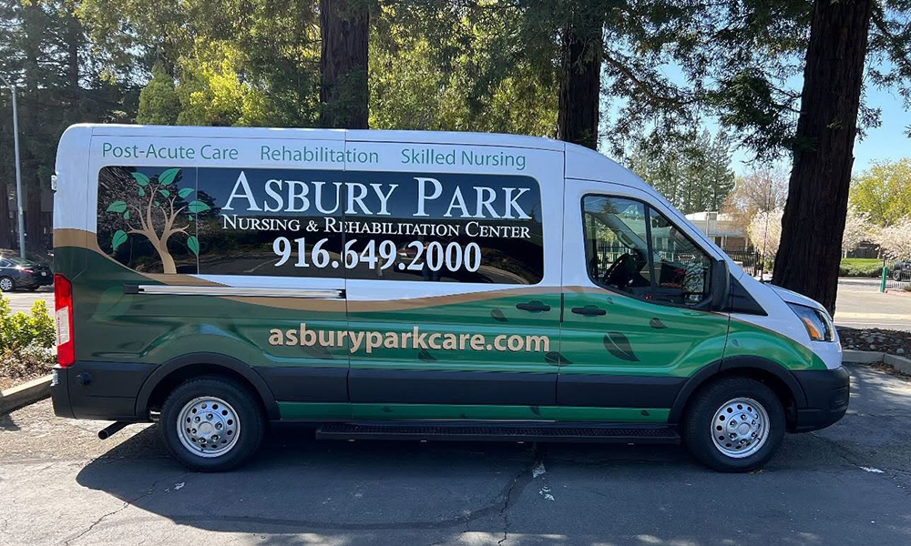 The transportation van at Asbury Park